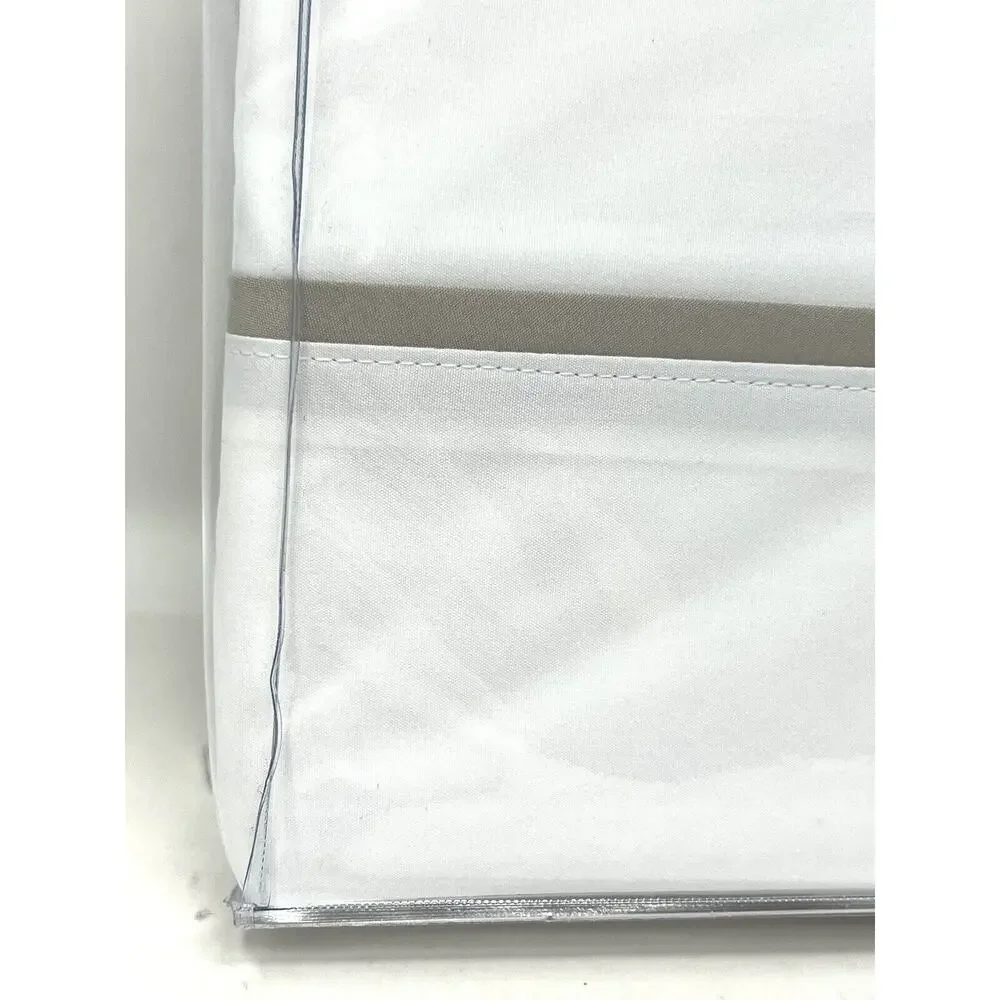 Ralph Lauren RL Palmer Percale King Duvet Cover PALE FLANNEL WHT Cotton Percale